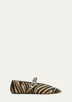 Le Monde BerylStella Zebra Calf Hair Ballerina Flats
