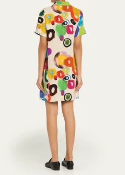 LibertineGouache Printed Preppy Mini Polo Dress
