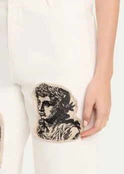 LibertineGraphic Patches Kickflare-leg Ankle Jeans