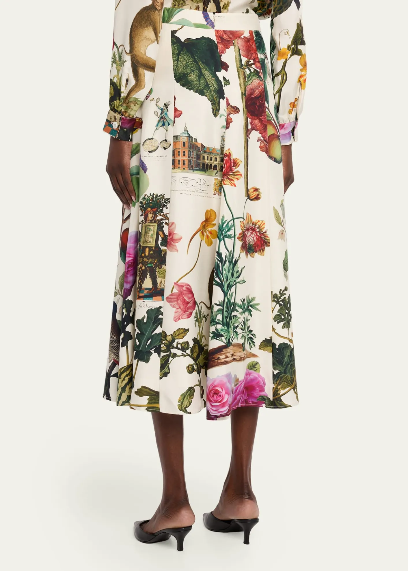 LibertineHollyhock Silk Midi Tulip Skirt