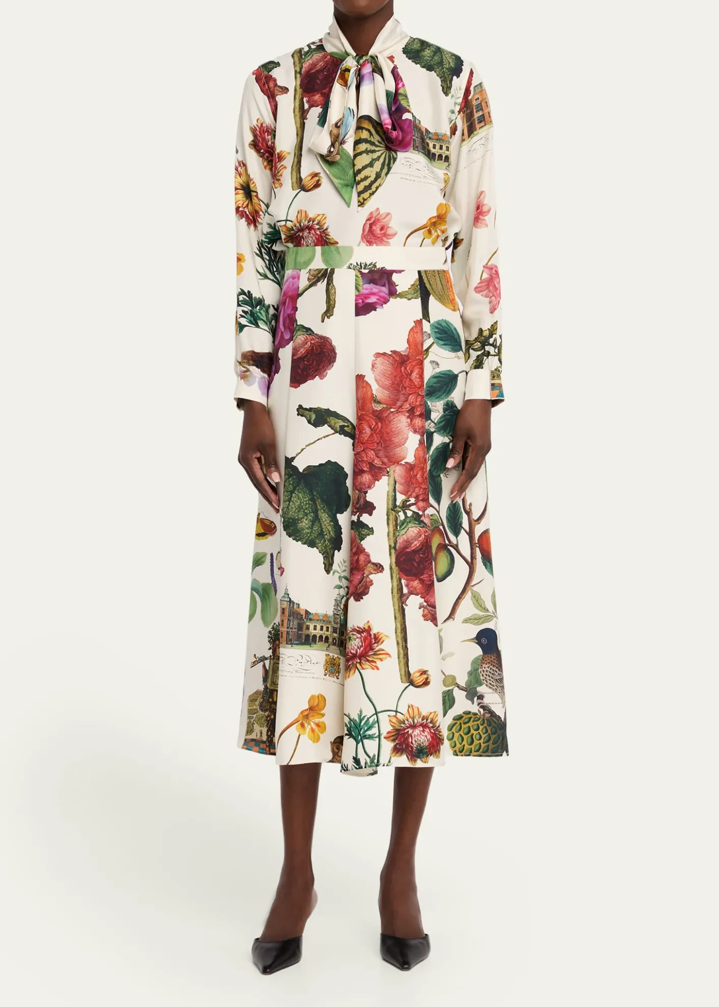 LibertineHollyhock Silk Midi Tulip Skirt