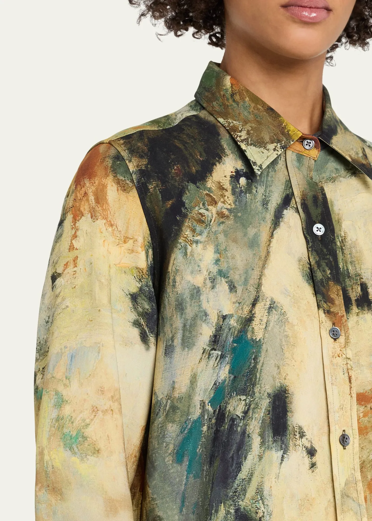 LibertineModernist Landscape Silk Button-Down Shirt