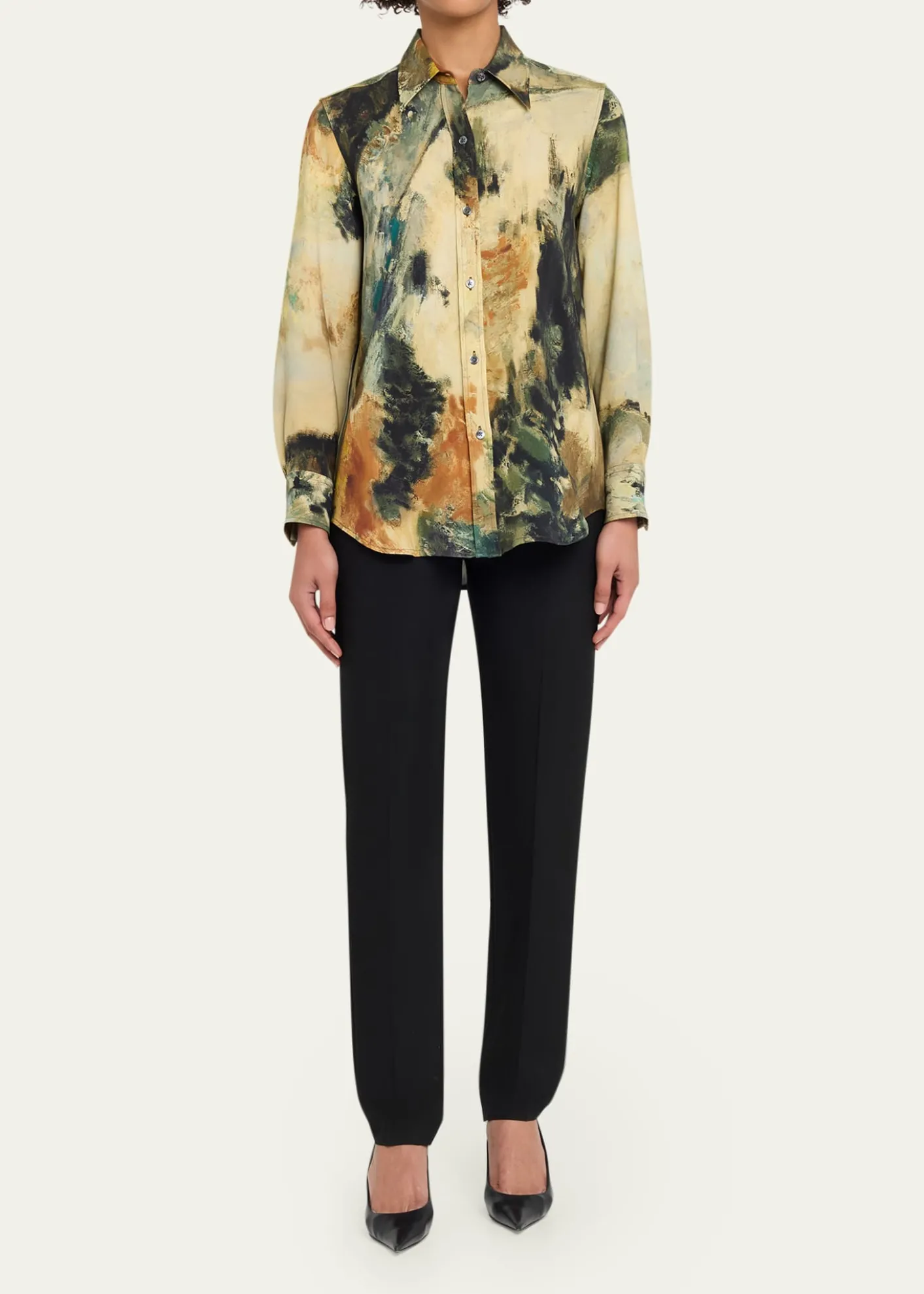 LibertineModernist Landscape Silk Button-Down Shirt