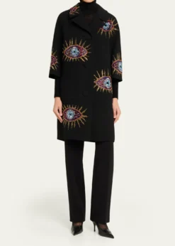 LibertineNazar Embellished Short-Sleeve Coat