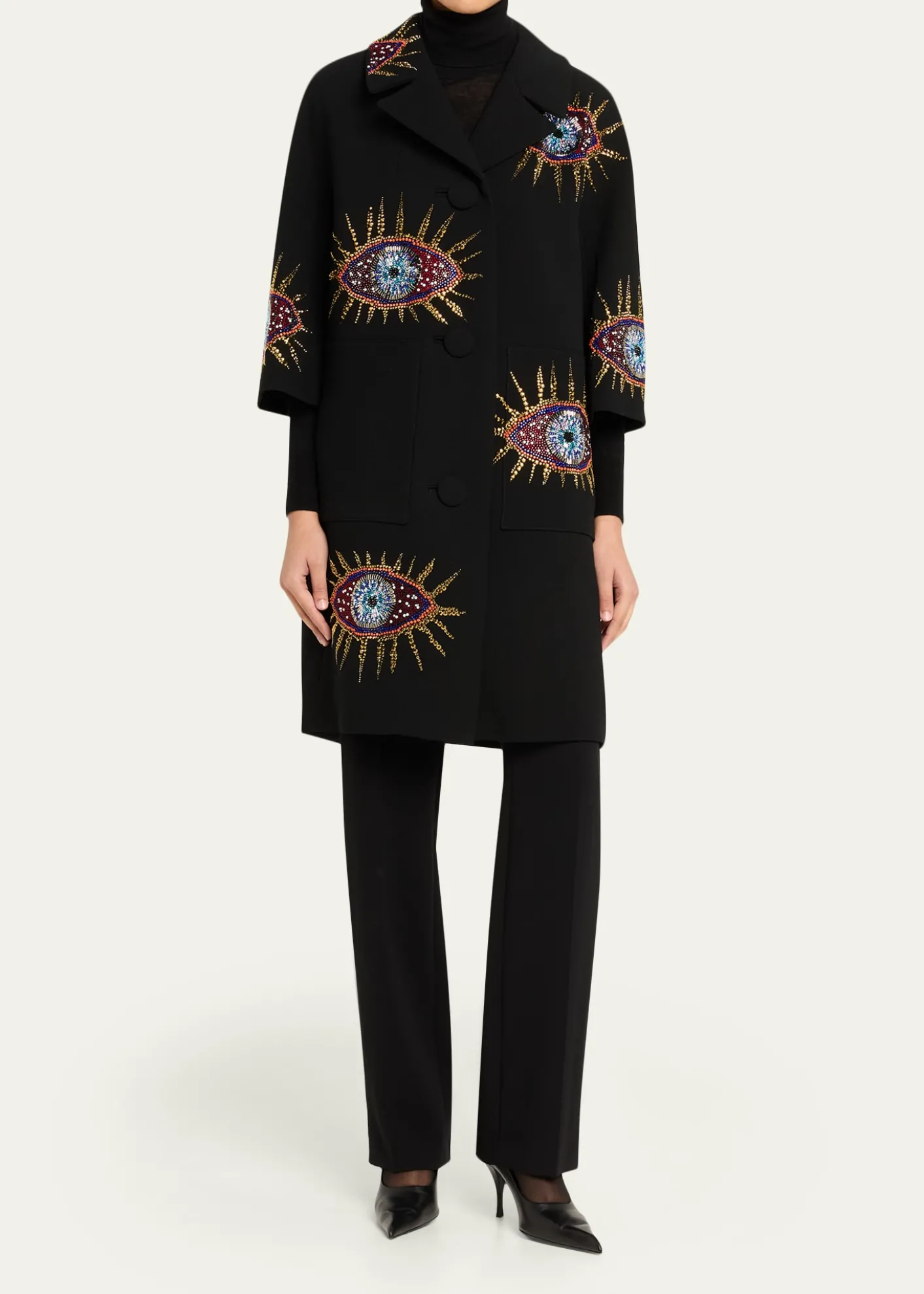 LibertineNazar Embellished Short-Sleeve Coat