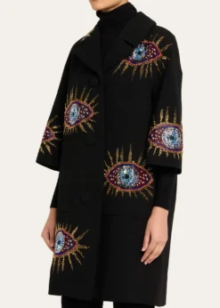 LibertineNazar Embellished Short-Sleeve Coat