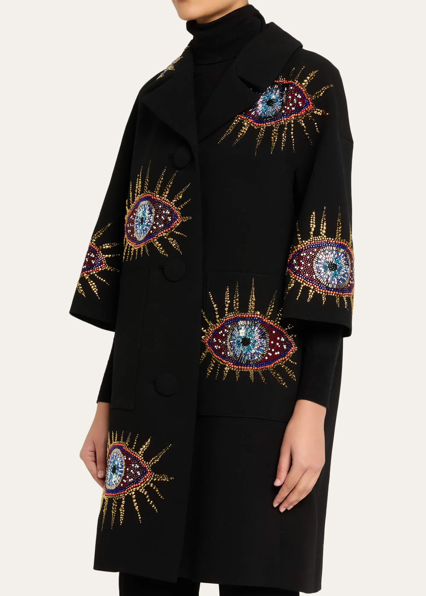 LibertineNazar Embellished Short-Sleeve Coat