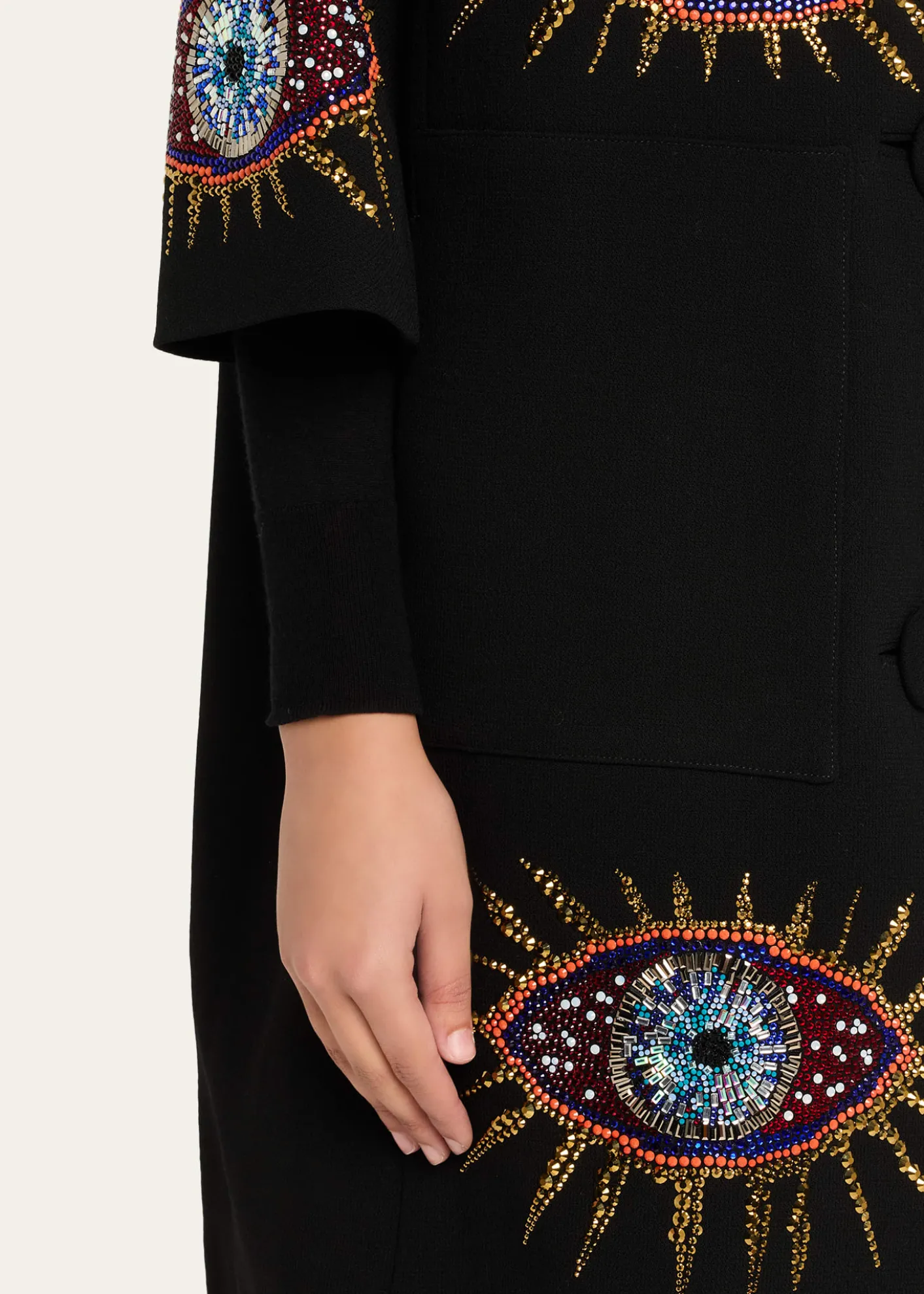 LibertineNazar Embellished Short-Sleeve Coat