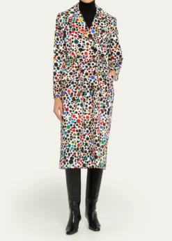 LibertineOrpheus Spotted Belted Long Trench Coat