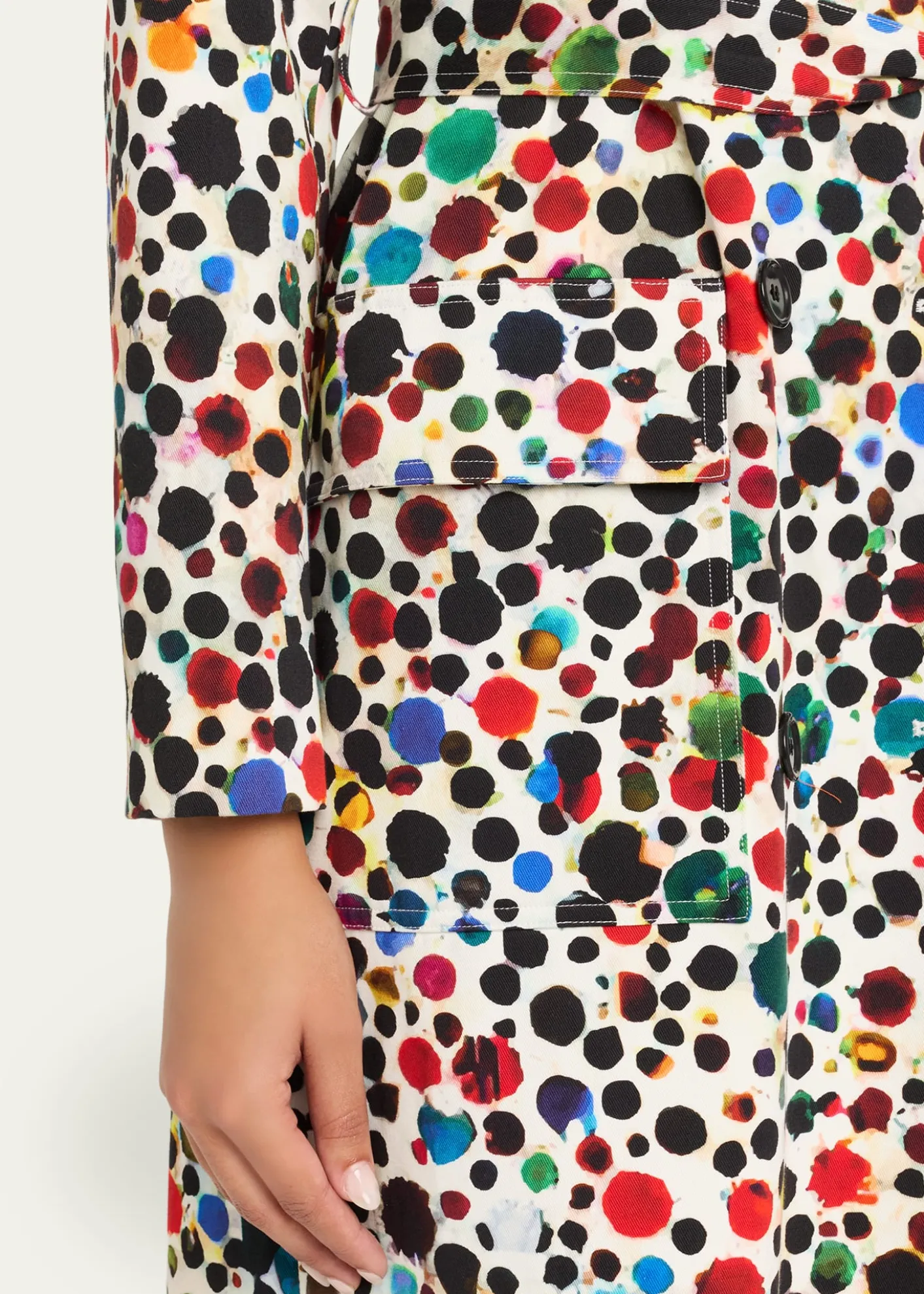 LibertineOrpheus Spotted Belted Long Trench Coat