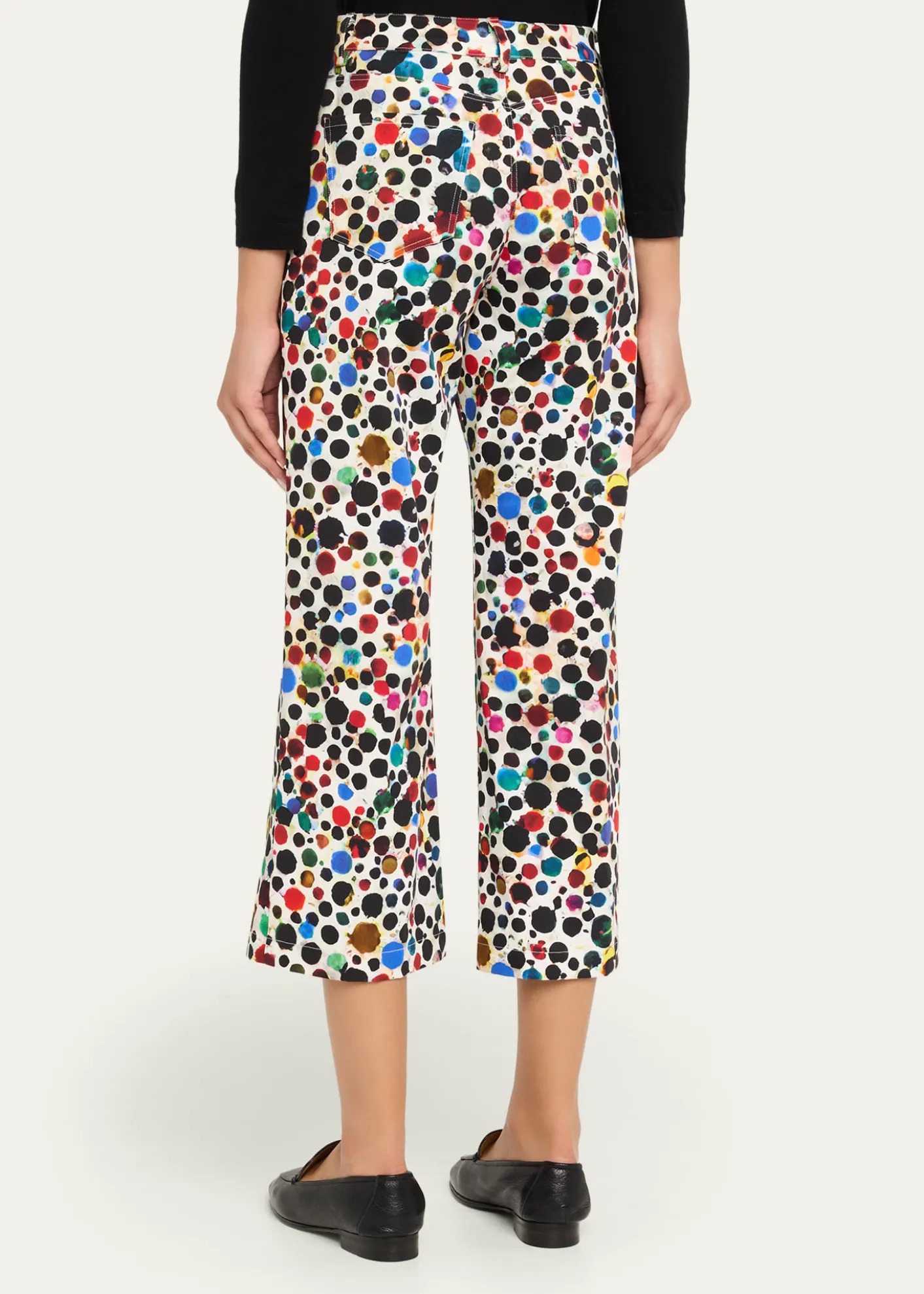 LibertineOrpheus Spotted Wide-Leg Crop Pants