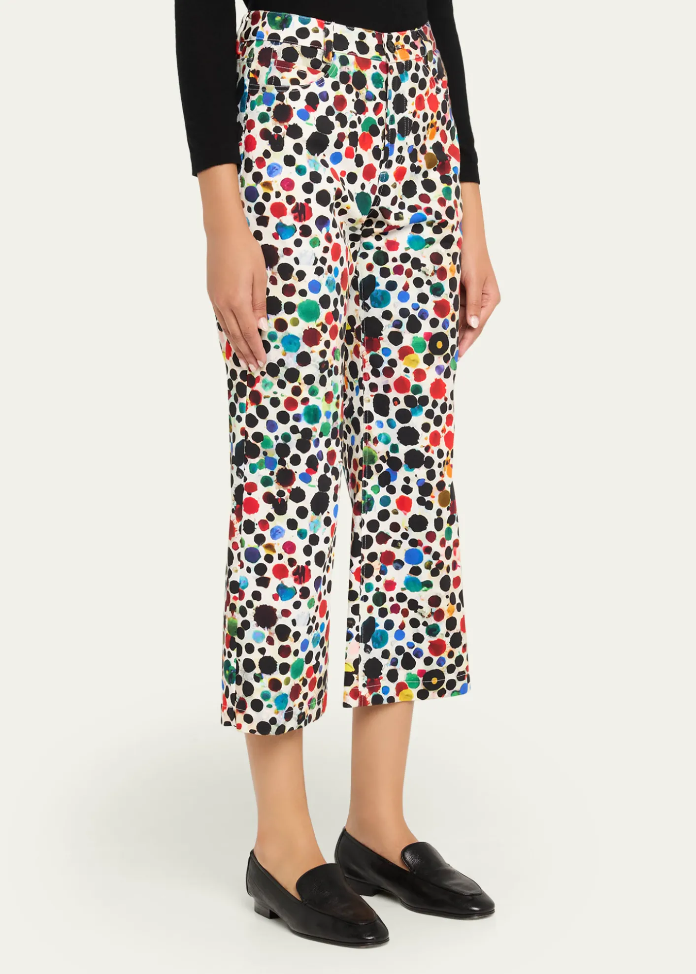 LibertineOrpheus Spotted Wide-Leg Crop Pants