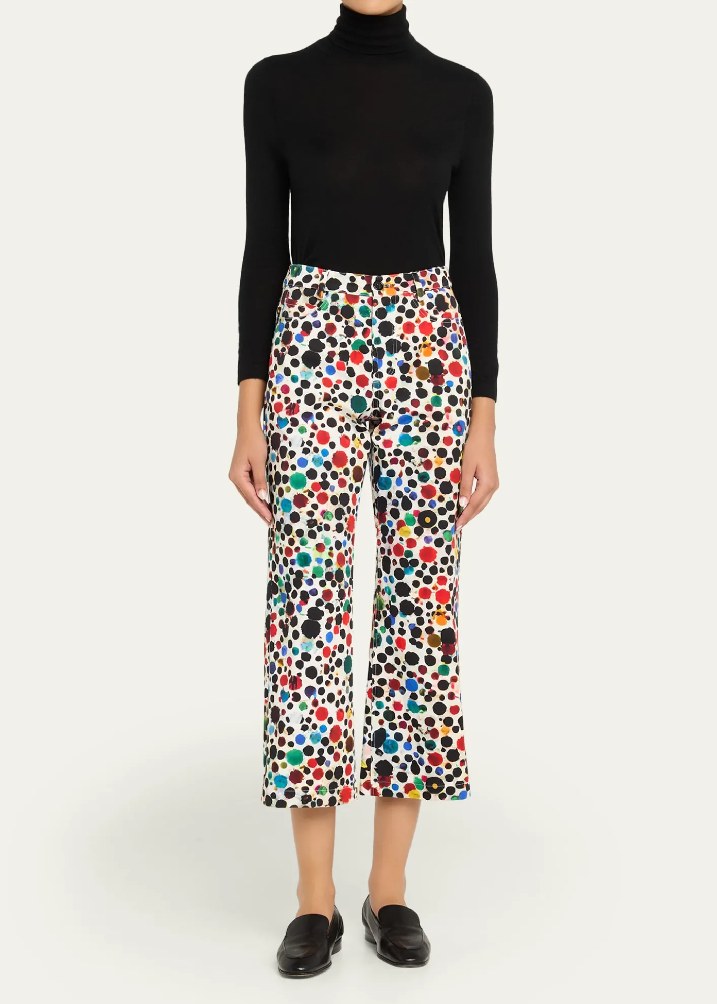 LibertineOrpheus Spotted Wide-Leg Crop Pants