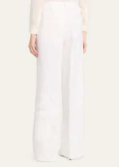 LibertinePorcelain Garden Straight-Leg Trousers