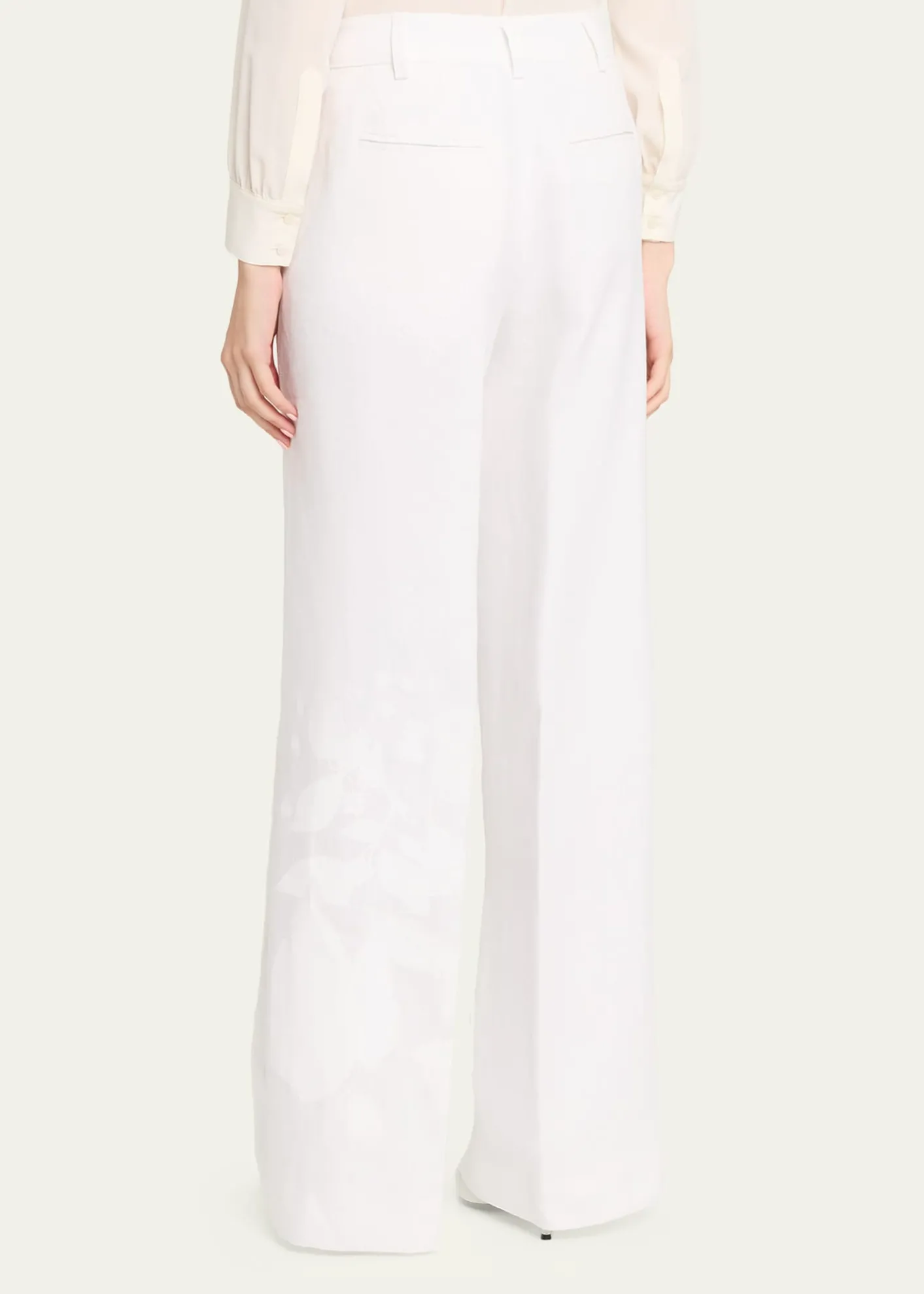 LibertinePorcelain Garden Straight-Leg Trousers