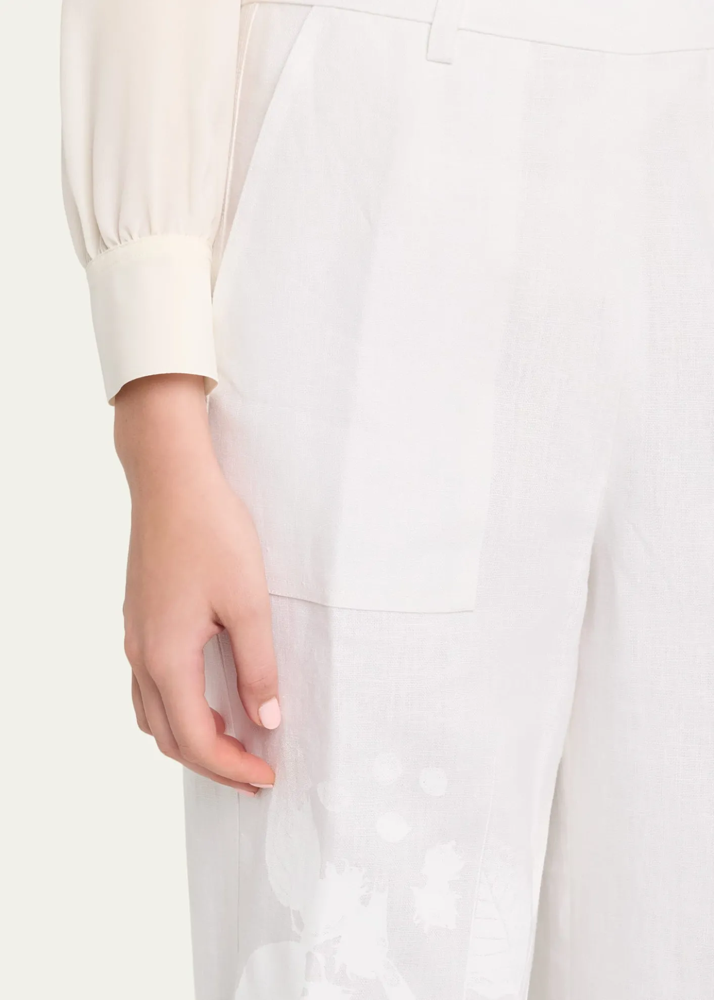 LibertinePorcelain Garden Straight-Leg Trousers