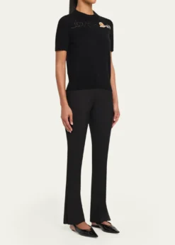 LibertineSnail Love Short-Sleeve Cashmere Sweater