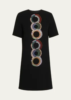 LibertineSonia Crystal Short-Sleeve Shift Dress