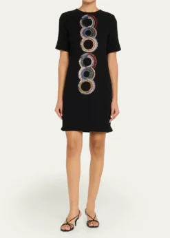 LibertineSonia Crystal Short-Sleeve Shift Dress