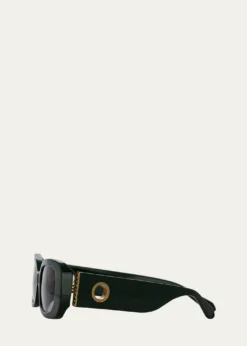 Linda FarrowLola Rectangle Acetate & Nylon Sunglasses