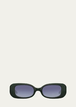 Linda FarrowLola Rectangle Acetate & Nylon Sunglasses