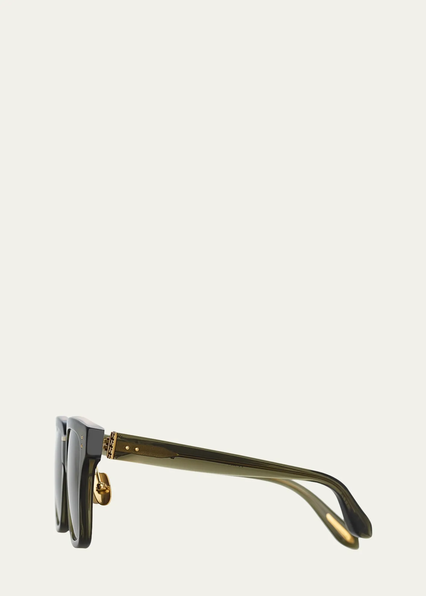 Linda FarrowSemi-Transparent Square Acetate & Nylon Sunglasses