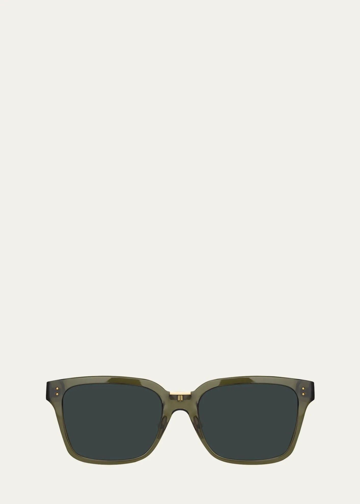 Linda FarrowSemi-Transparent Square Acetate & Nylon Sunglasses