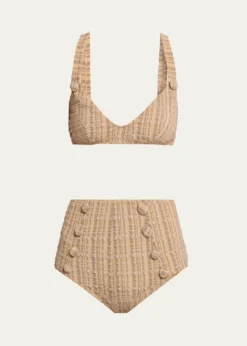 Lisa Marie FernandezMagdalena Plaid Two-Piece Swimsuit