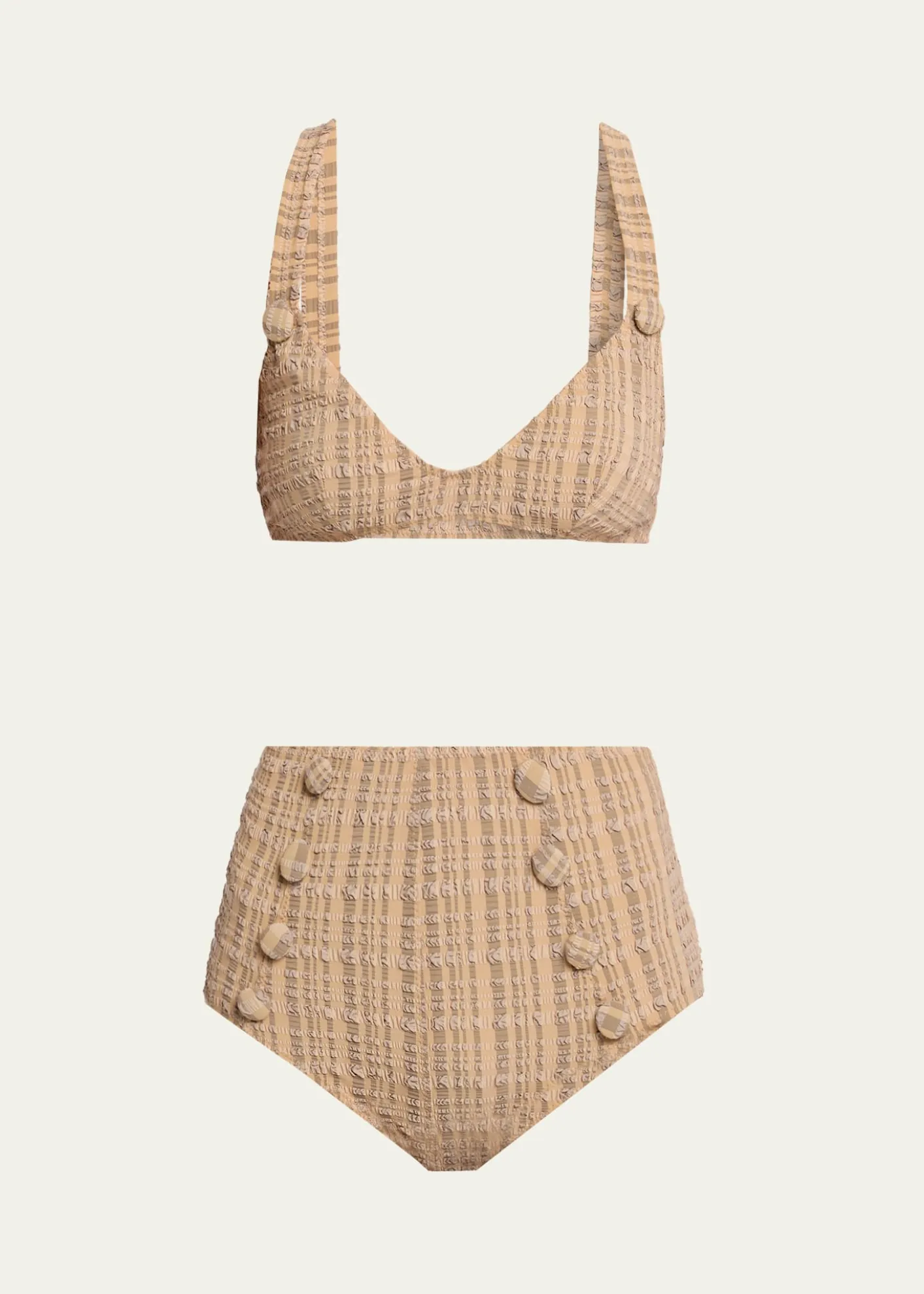 Lisa Marie FernandezMagdalena Plaid Two-Piece Swimsuit