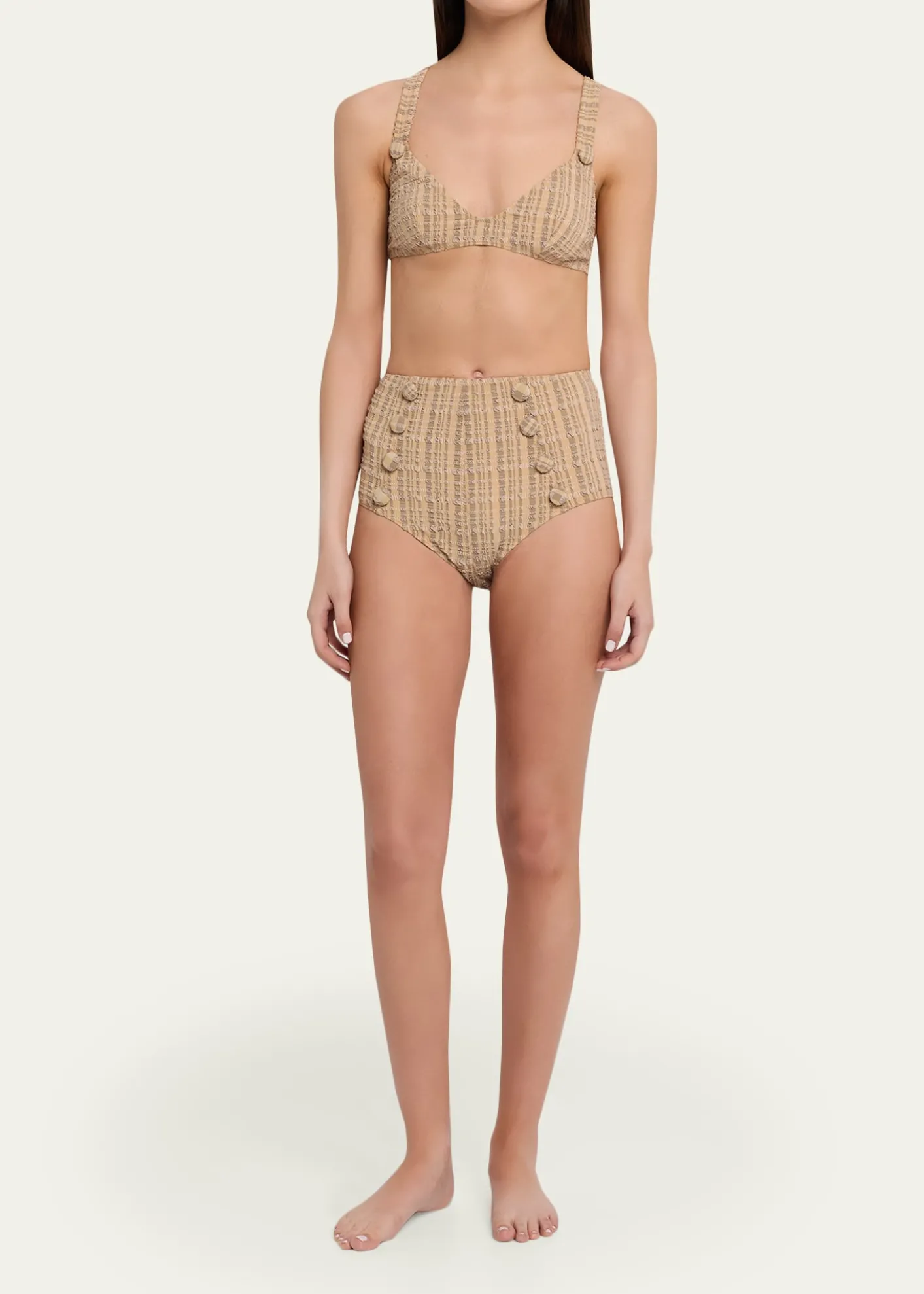 Lisa Marie FernandezMagdalena Plaid Two-Piece Swimsuit