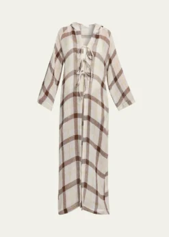 Lisa Marie FernandezPlaid Maxi Beach Cape