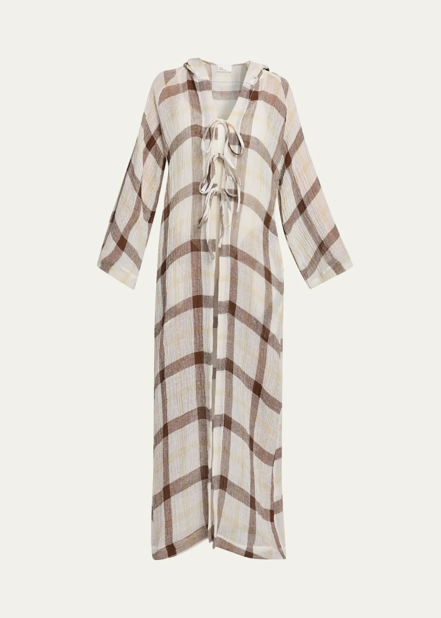 Lisa Marie FernandezPlaid Maxi Beach Cape