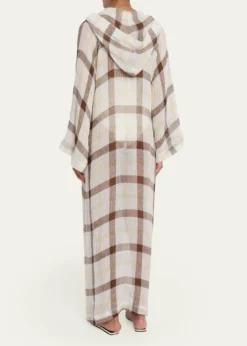 Lisa Marie FernandezPlaid Maxi Beach Cape