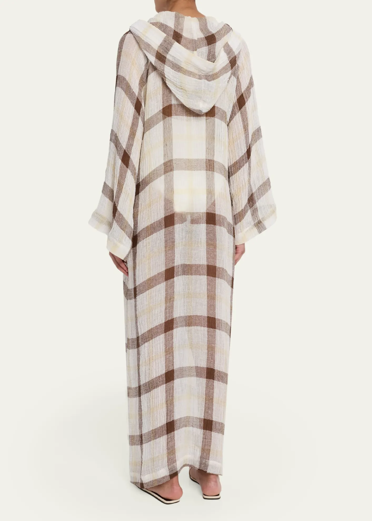 Lisa Marie FernandezPlaid Maxi Beach Cape