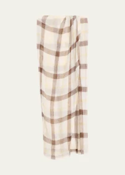 Lisa Marie FernandezPlaid Sarong Maxi Skirt