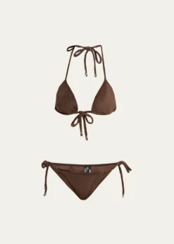 Lisa Marie FernandezRetro Padded Triangle Two-Piece Swimsuit