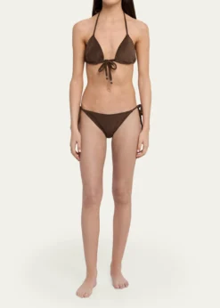 Lisa Marie FernandezRetro Padded Triangle Two-Piece Swimsuit