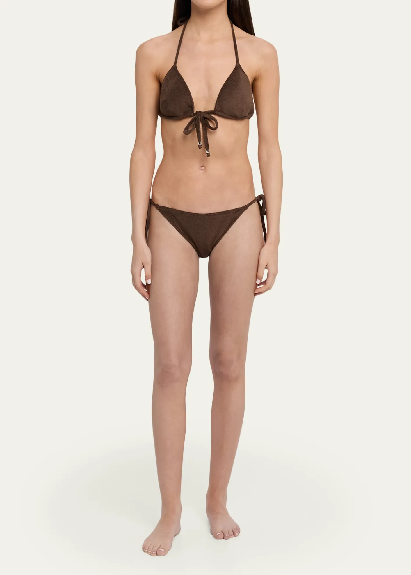 Lisa Marie FernandezRetro Padded Triangle Two-Piece Swimsuit