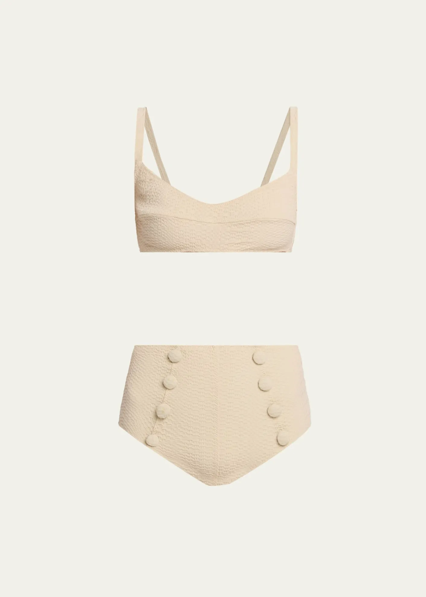Lisa Marie FernandezSeersucker Balconette Two-Piece Swimsuit