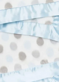 Little GiraffeLuxe Dot Printed Plush Baby Blanket
