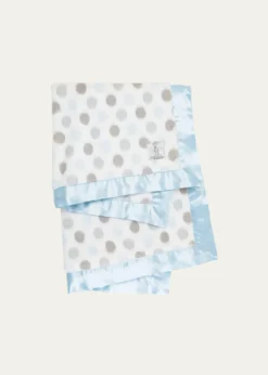 Little GiraffeLuxe Dot Printed Plush Baby Blanket