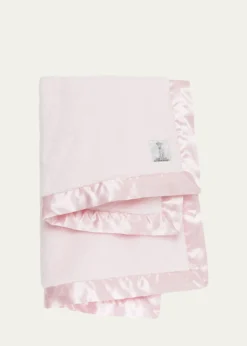 Little GiraffeChenille Solid Plush Baby Blanket w/ Satin Border