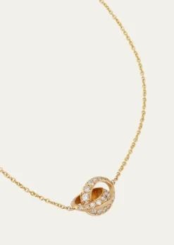 Lizzie Mandler Fine Jewelry18K Micro Crescent Links Bracelet with 1 Side Pave