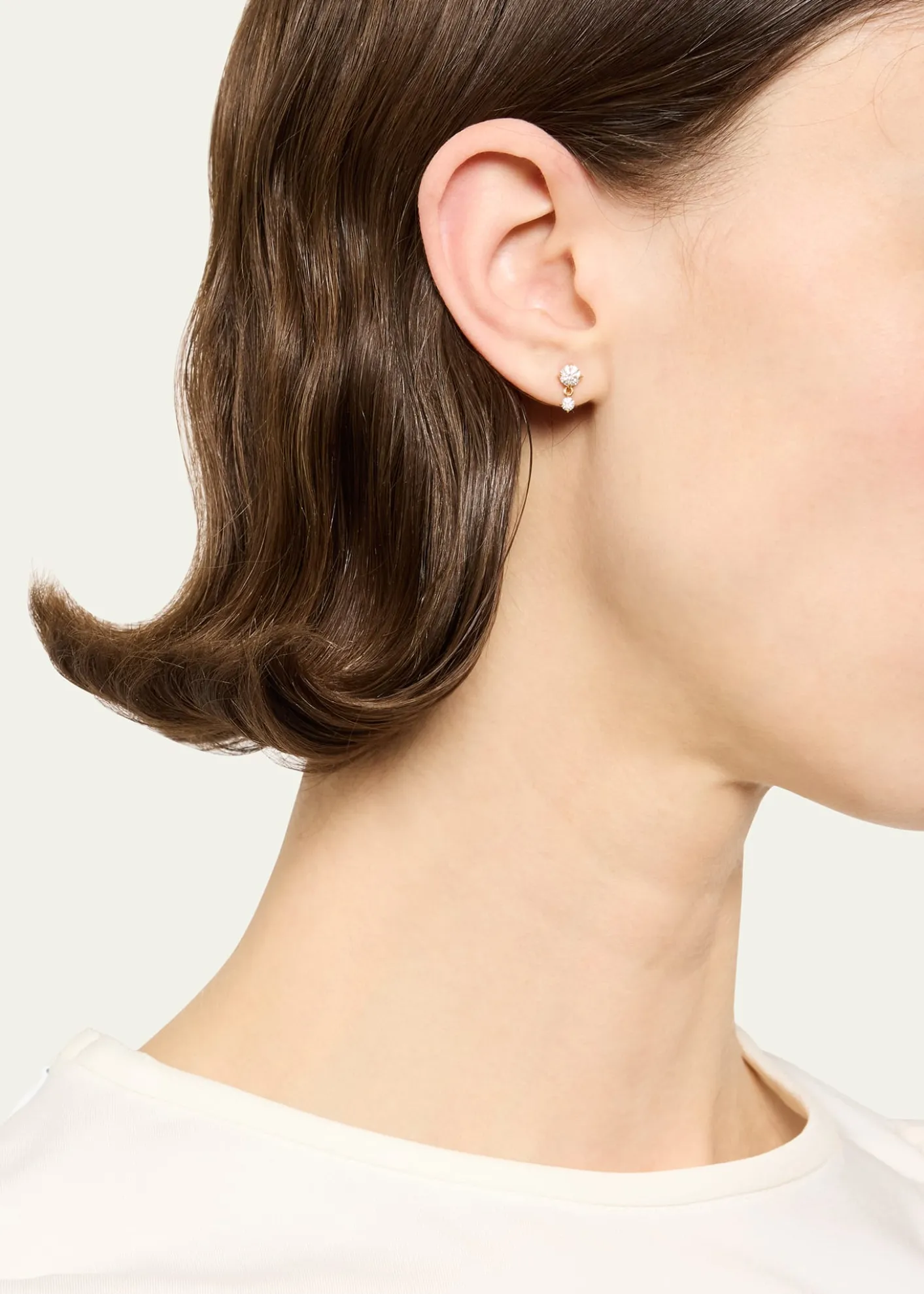 Lizzie Mandler Fine JewelryAlternating Double-Drop Diamond Earrings in 18k Yellow Gold