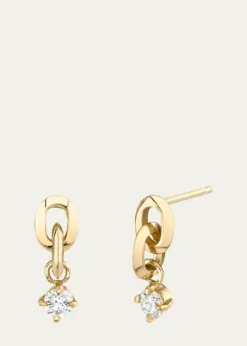 Lizzie Mandler Fine JewelryExtra-Small Link Diamond Bottom Earring, Single