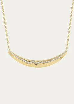 Lizzie Mandler Fine Jewelry18K Yellow Gold Cable Chain Necklace with Pave Diamond Liquid Gold Slider