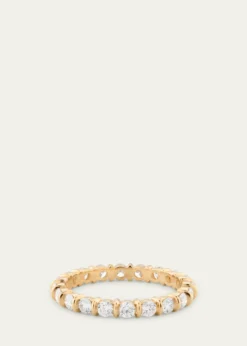 Lizzie Mandler Fine Jewelry18K Yellow Gold Small Bubble Bar Diamond Eternity Ring