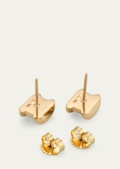 Lizzie Mandler Fine Jewelry18K Yellow Gold Anchor Carre Diamond Stud Earrings