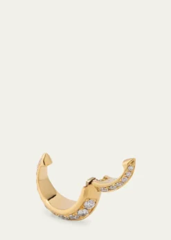 Lizzie Mandler Fine JewelryOne-Sided Crescent Ear Cuff with Diamonds