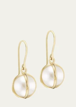 L. KleinCeleste 18k Gold Pearl Drop Earrings